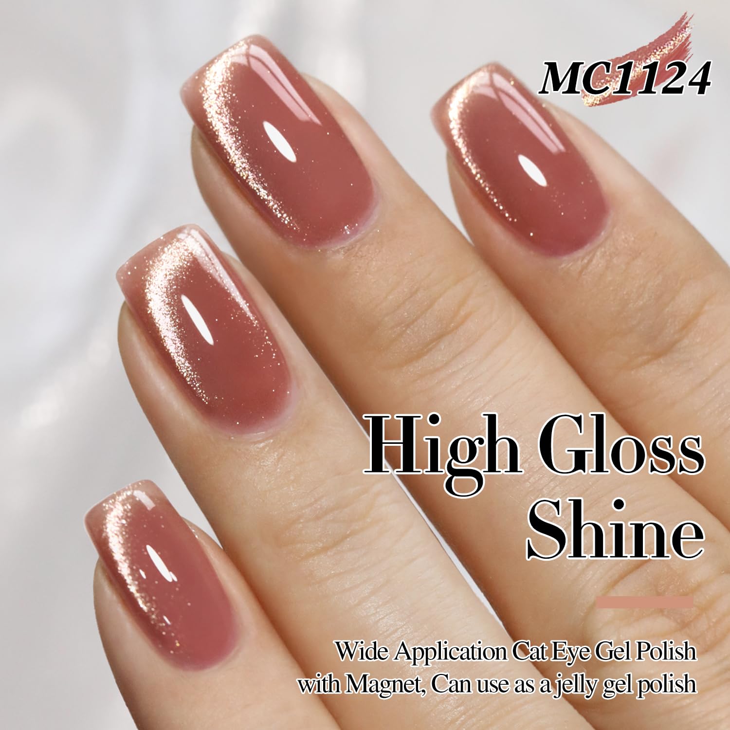 Double Rhythm brush painting a nail showing smooth application benefit