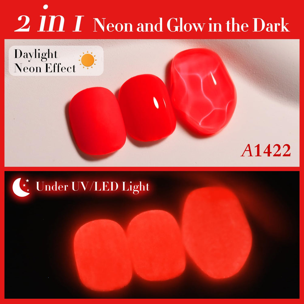 Double Rhythm nail wheel swatch displaying true neon-red payoff