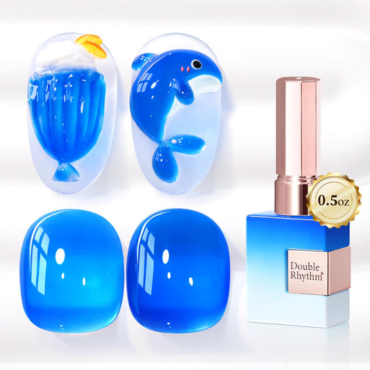 Double Rhythm front bottle showing milky pastel navy, reliable color preview