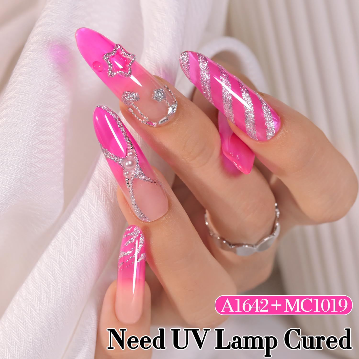 Double Rhythm cured nail closeup exhibiting glossy finish and salon-quality result