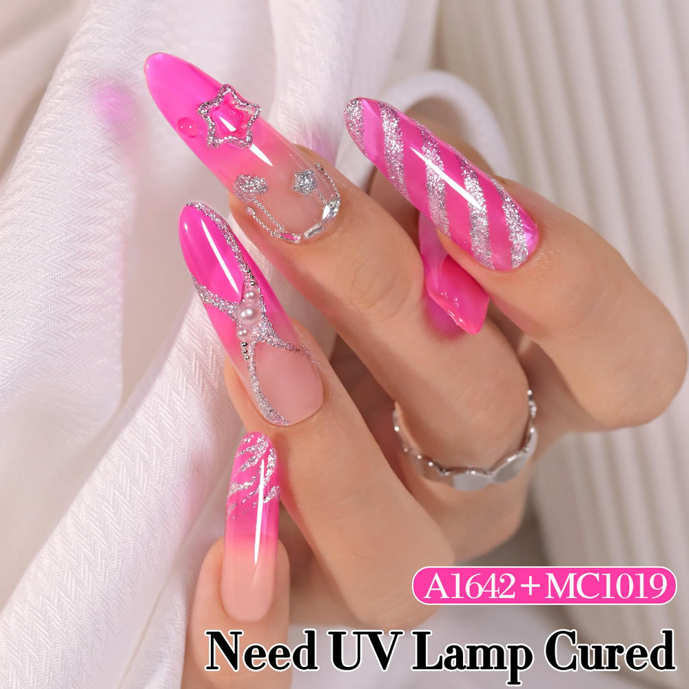 Double Rhythm cured nail closeup exhibiting glossy finish and salon-quality result