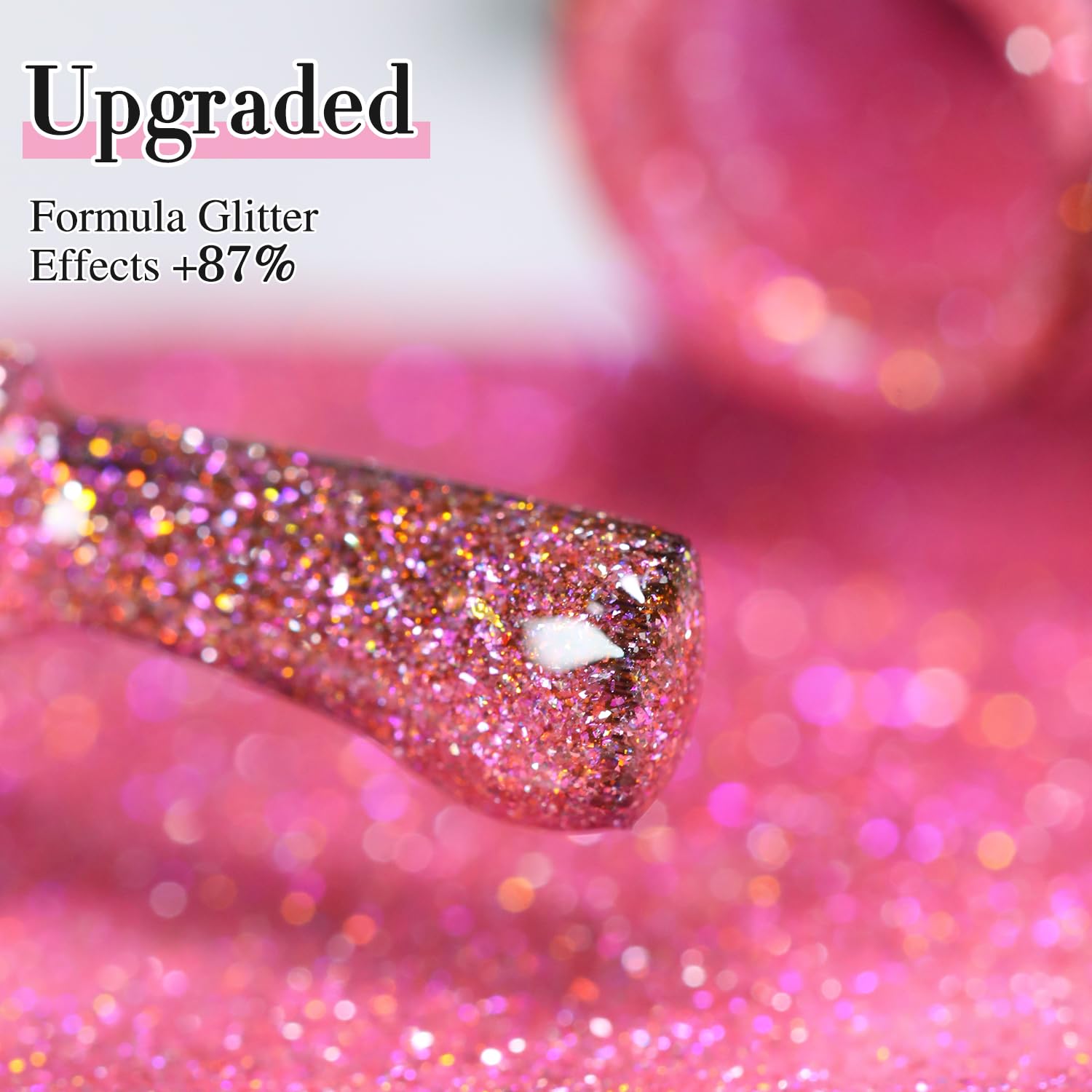 Double Rhythm cured nails with high gloss finish demonstrating long-lasting shine