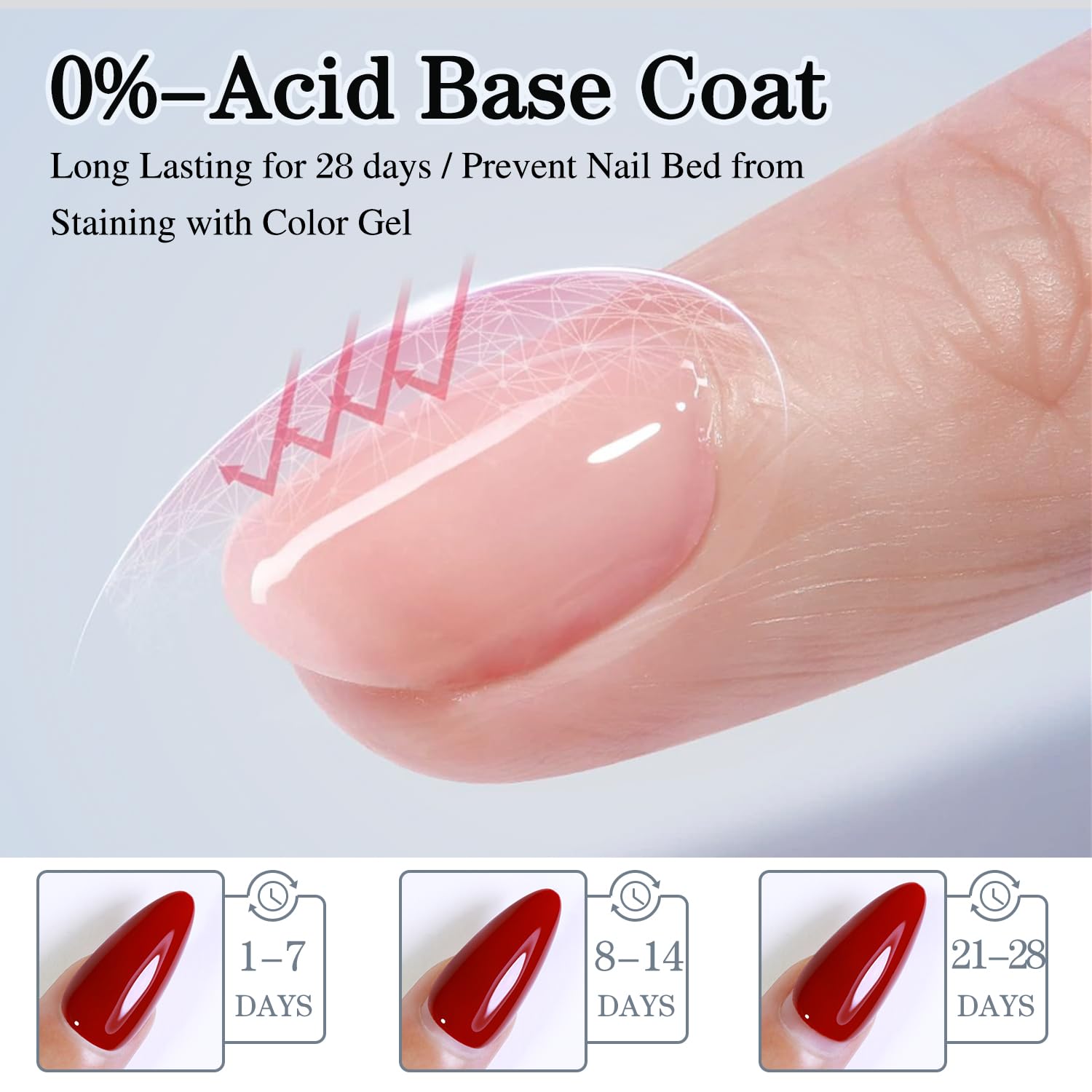 Double Rhythm cured manicure on hands demonstrating high-shine finish