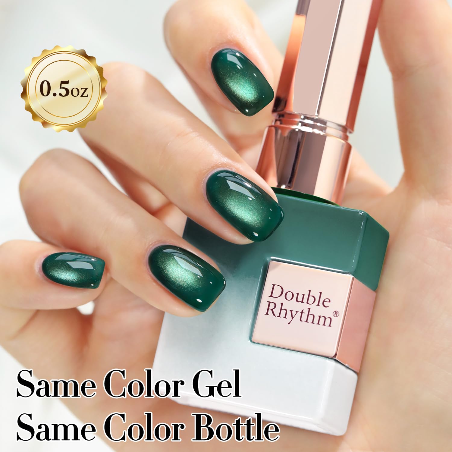 Double Rhythm bottle near LED lamp curing to speed dry time and long-lasting finish