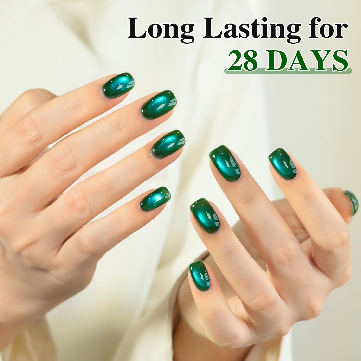 Double Rhythm worn on hands in lifestyle scene showcasing salon-quality finish
