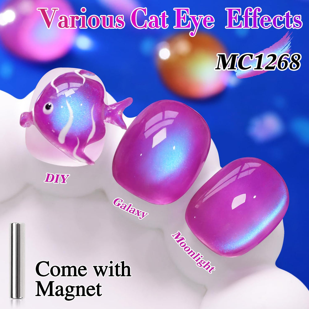 Double Rhythm close up texture revealing glitter particles benefit: precise magnetic effect