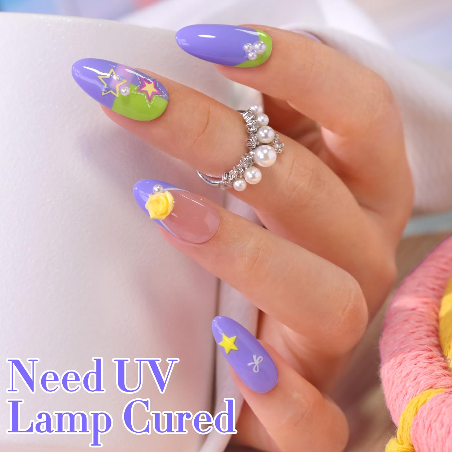 Double Rhythm polish being applied to nails showing at-home manicure ease and precise brush control