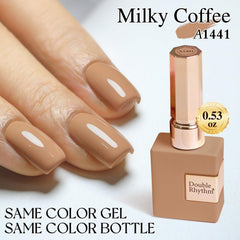 Hand wearing Deep Nude A1441 showing salon-quality nude manicure by Double Rhythm