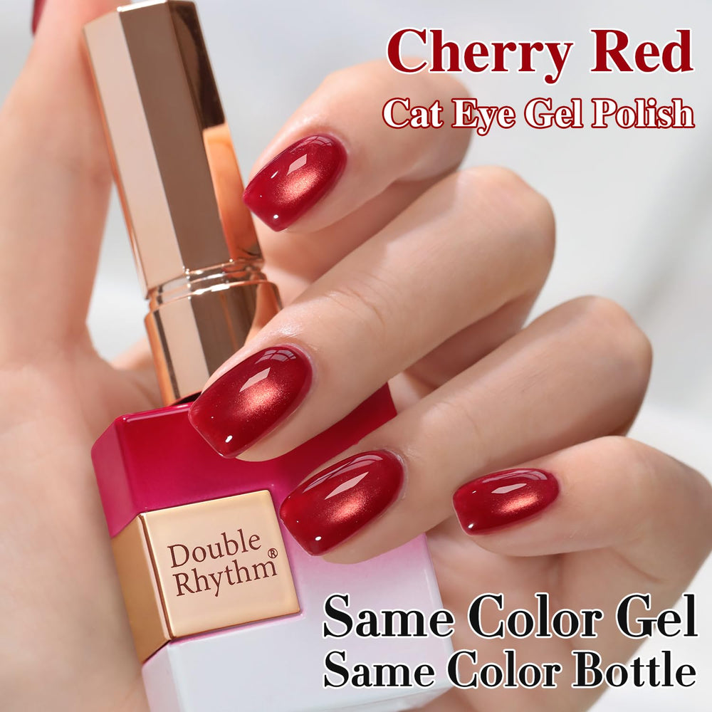 Double Rhythm close-up texture of holographic jelly polish showing shimmer and translucence