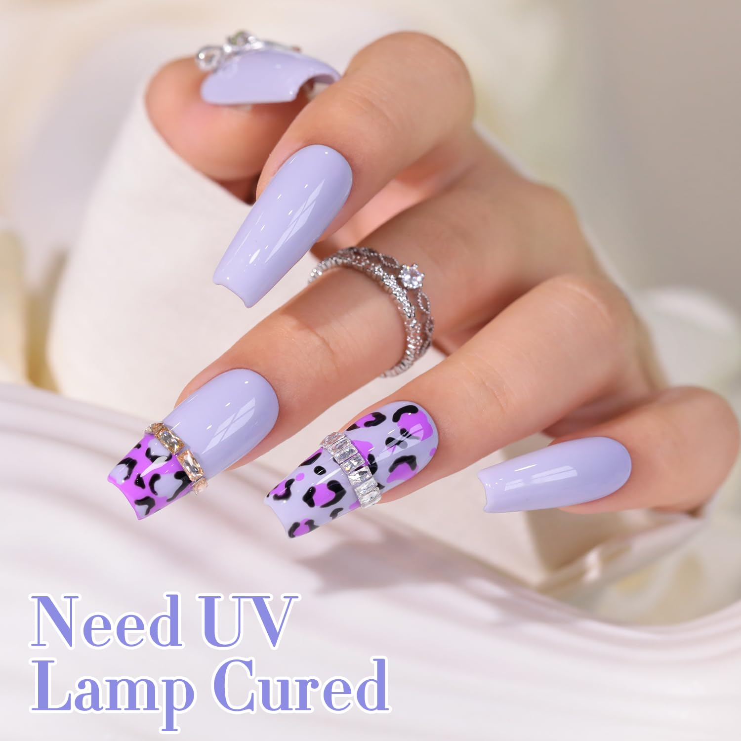 Double Rhythm dusty lavender swatch on nail shows wearable milky finish benefit