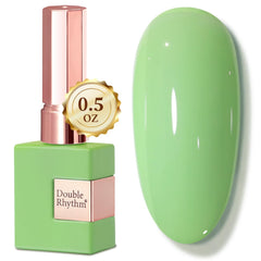 Double Rhythm bottle front view showing electric green shade and glossy finish