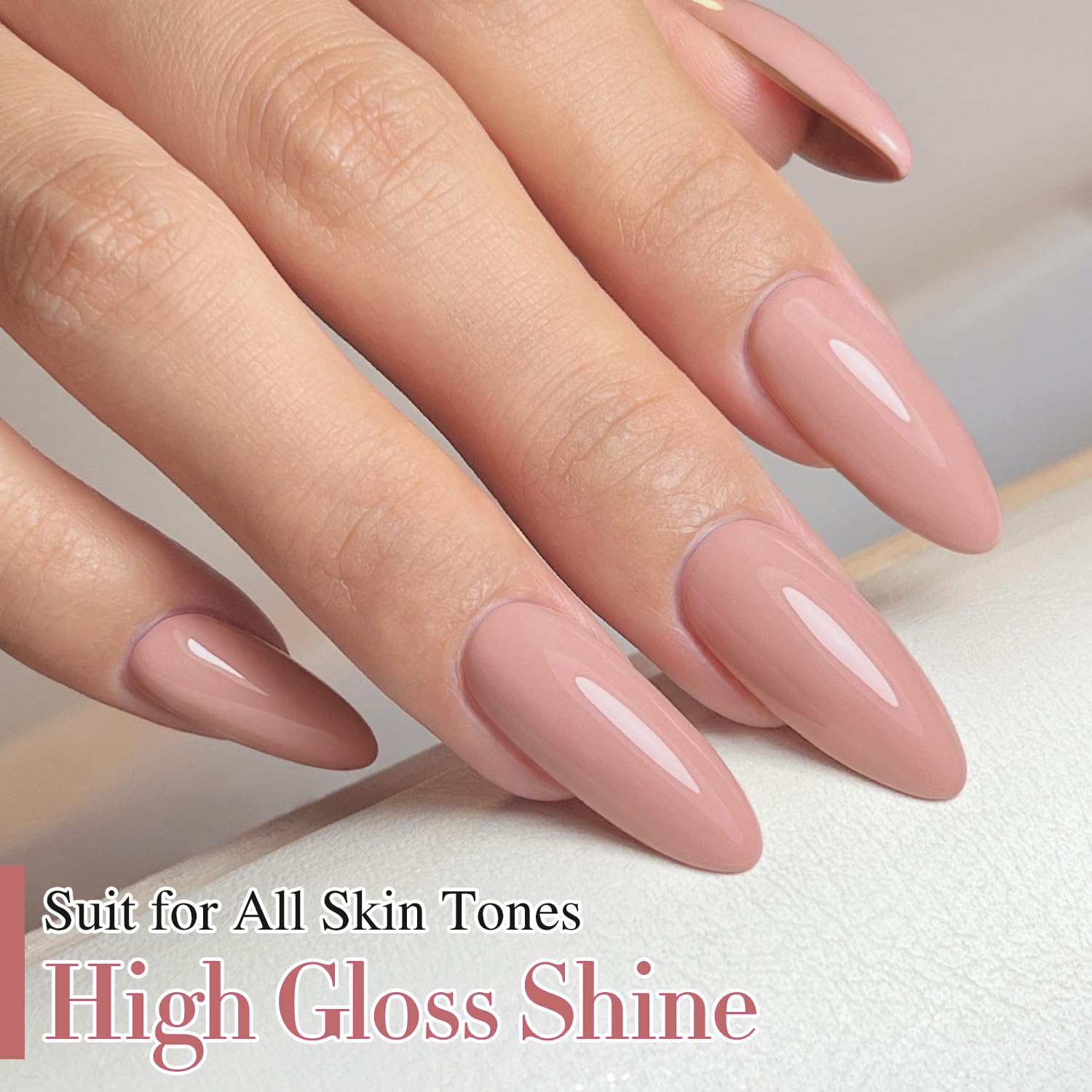 Double Rhythm finished manicure lifestyle image highlighting long-lasting gloss