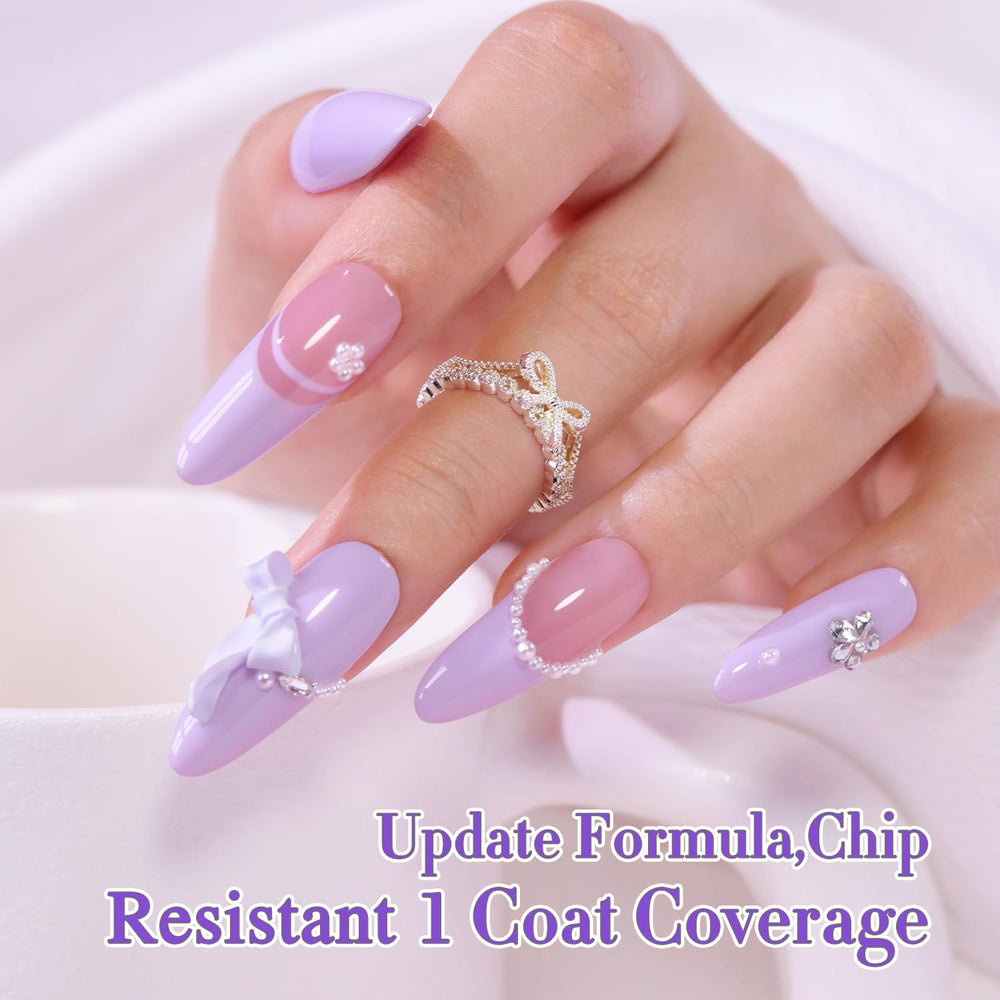 Double Rhythm French design demo showing delicate tips and professional look benefit