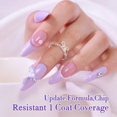 Double Rhythm French design demo showing delicate tips and professional look benefit