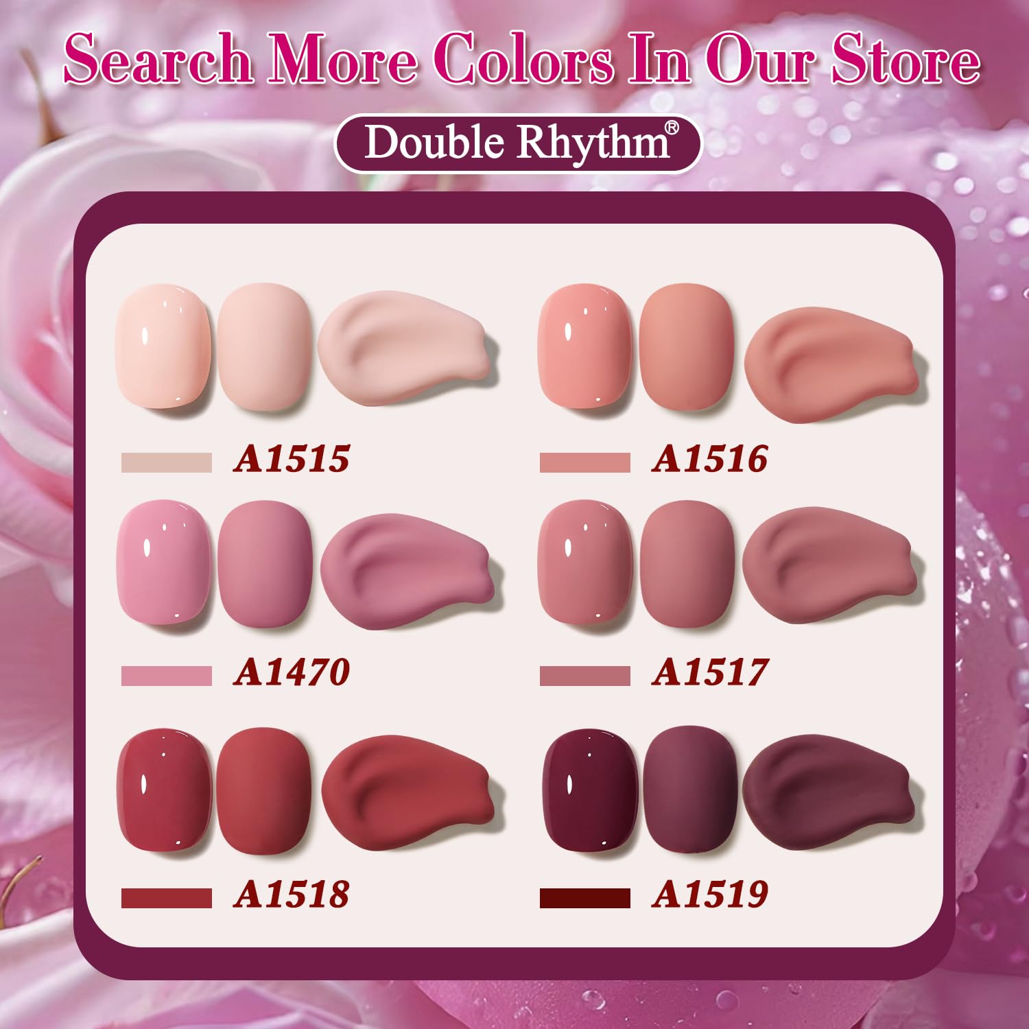 Double Rhythm finished French manicure showing soft natural burgundy for elegant nails