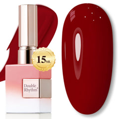 Double Rhythm front bottle showing blood red polish and true-to-bottle color