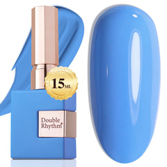 Double Rhythm front bottle Blue A1336 showing color and glossy finish benefit