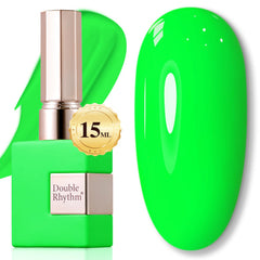 Double Rhythm front bottle bright green showing color and volume benefit