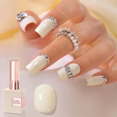 Double Rhythm front bottle cream white shows milky neutral shade and accurate color
