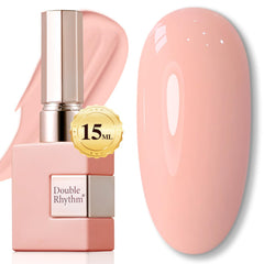 Double Rhythm front bottle showing milky orange-pink shade and glossy finish
