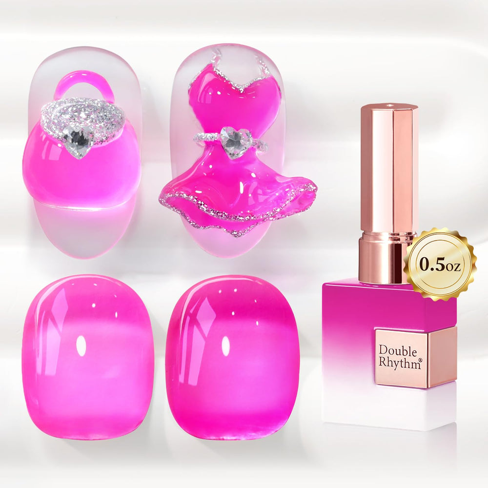 Double Rhythm front bottle neon pink showing matching-color packaging and easy identification