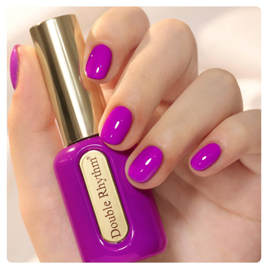 Double Rhythm front bottle neon purple showing true color and easy identification