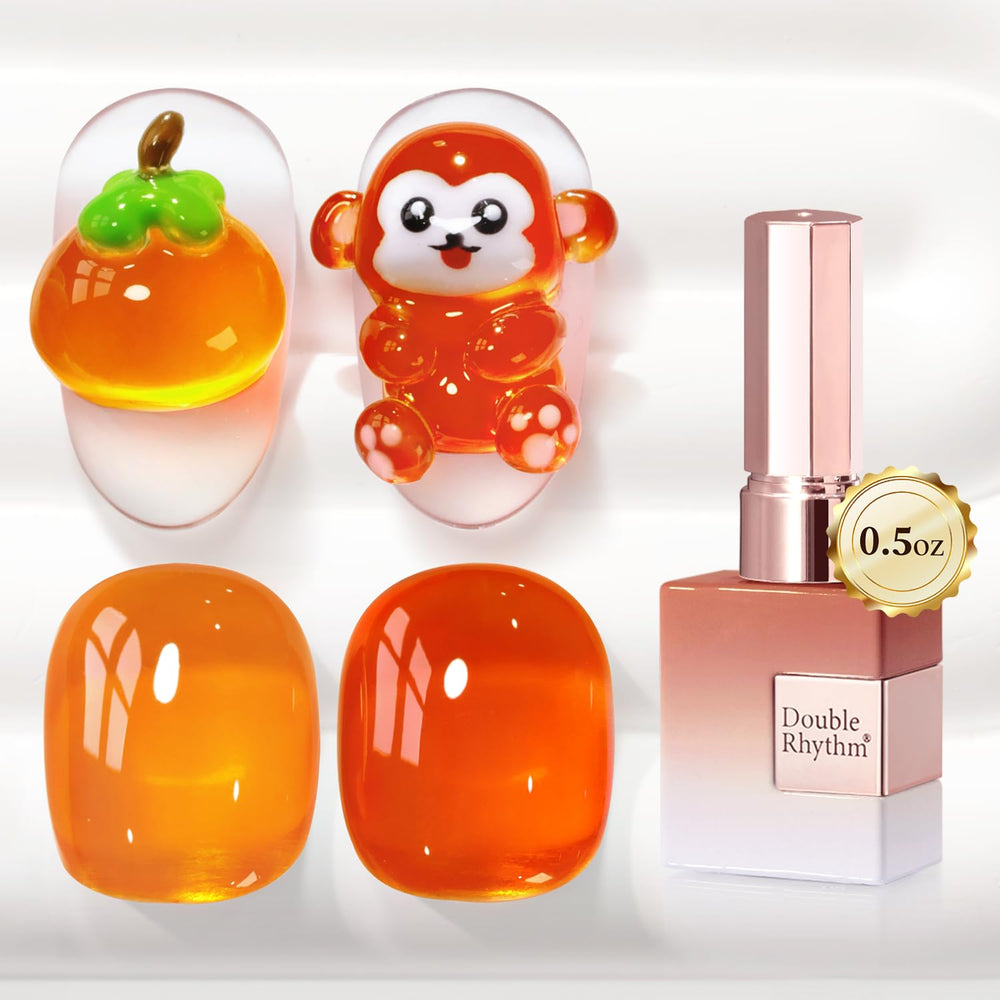 Double Rhythm front bottle orange A1635 showing translucent pastel finish and ease of use