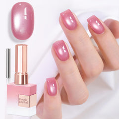 Double Rhythm front bottle showing peach-pink gel and branding for easy identification
