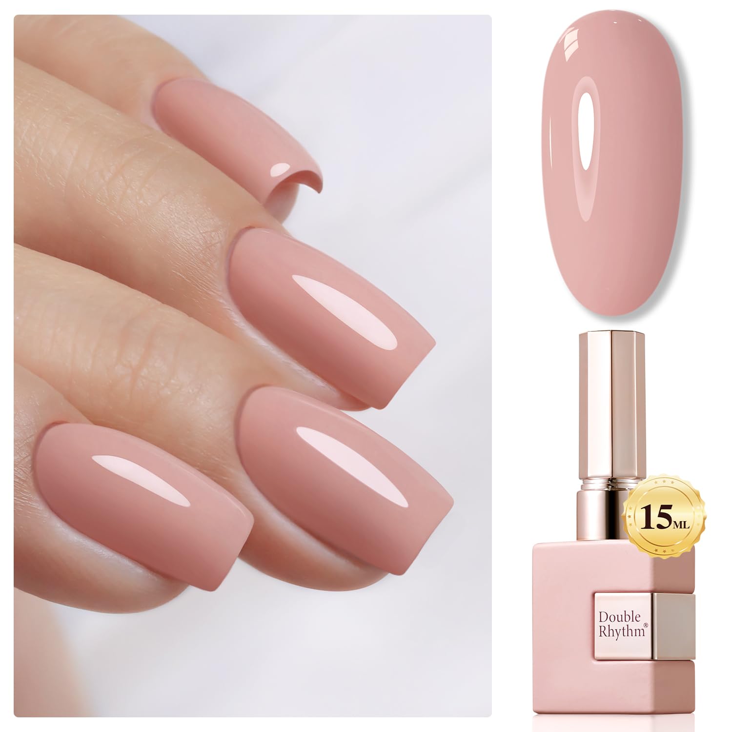 Double Rhythm front bottle pink A1116 showing smooth salon shine benefit