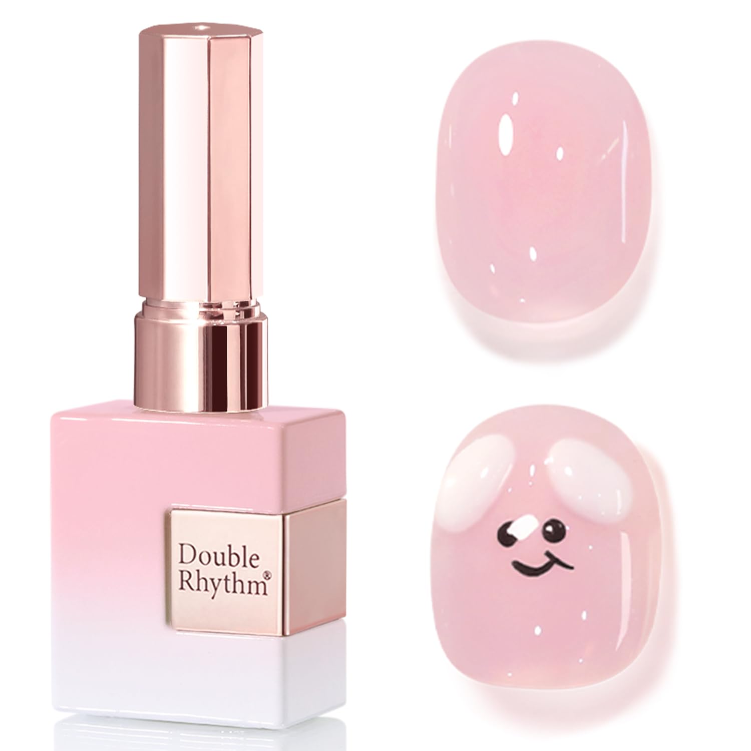 Double Rhythm front bottle showing pastel pink shade and color-coded bottle for quick selection