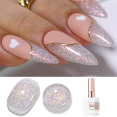 Double Rhythm front bottle Pink B1153 showing holographic shimmer and clear label benefit