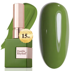 Double Rhythm front bottle showing sheer green shade and glossy finish