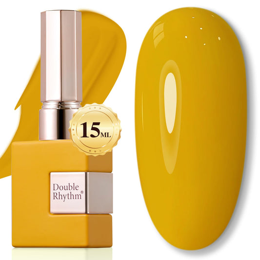 Double Rhythm bottle front view showing pure sheer yellow and salon-ready gloss