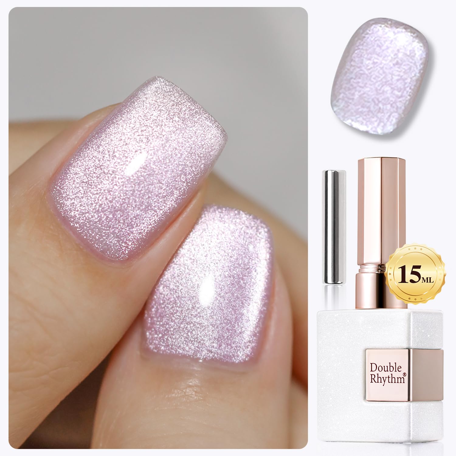 Double Rhythm front bottle purple showing label and glossy finish benefit