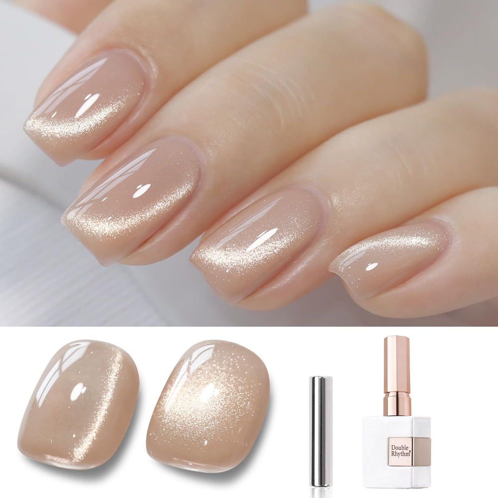 Double Rhythm front bottle showing silk apricot shade and glossy finish