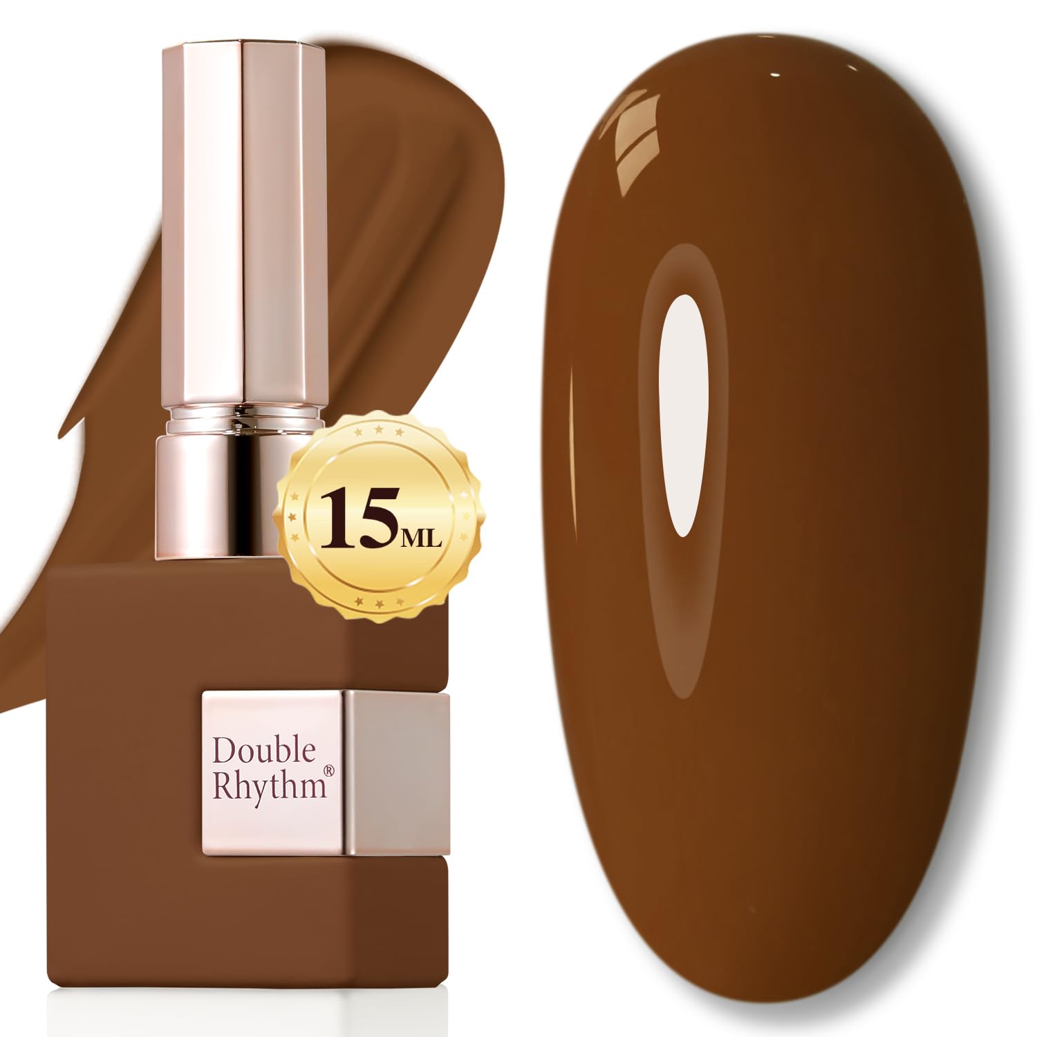 Double Rhythm front bottle showing color and glossy finish benefit