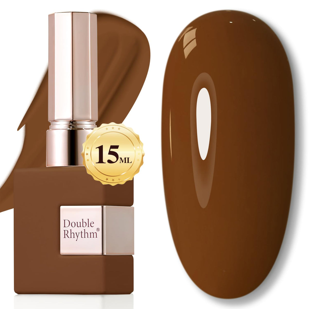 Double Rhythm front bottle showing color and glossy finish benefit
