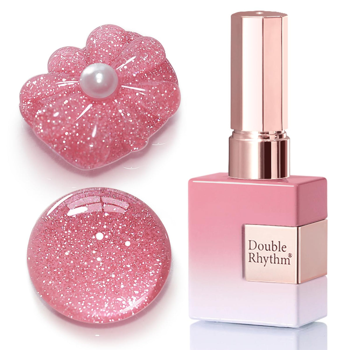 Double Rhythm front bottle showing shimmer for salon-quality shine