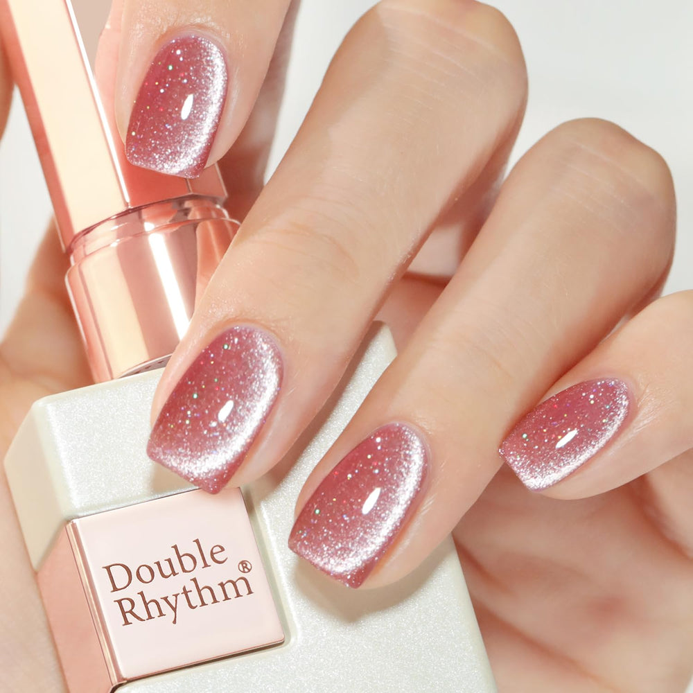 Double Rhythm front label showing skin-pink shade and easy identification benefit