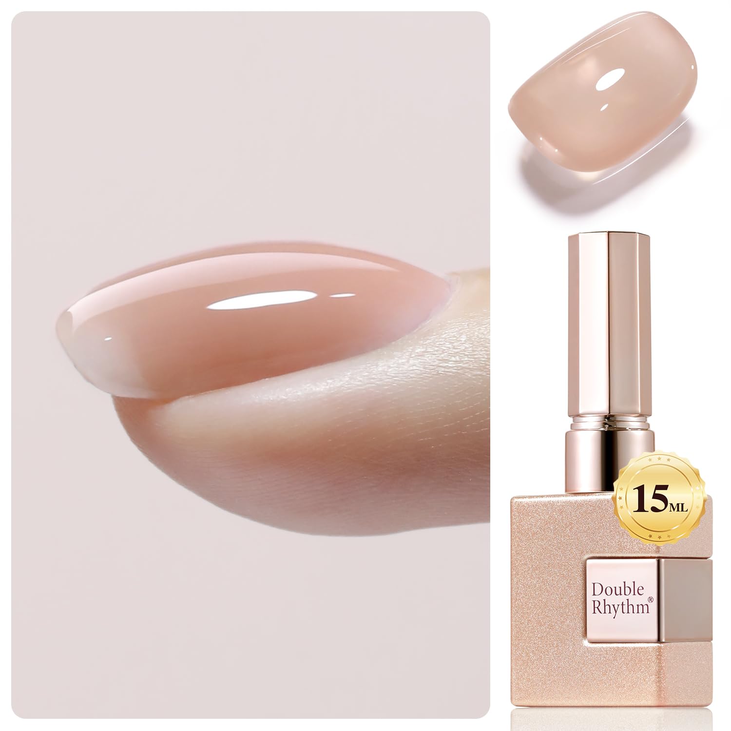 Double Rhythm front packaging showing 15ml bottle and light nude gel benefits