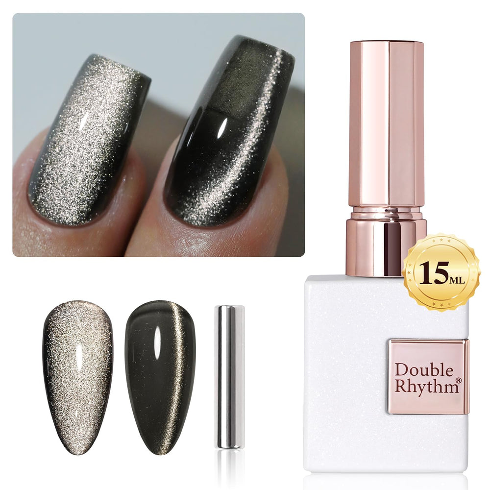 Double Rhythm front packaging showing 15ml bottle and holographic shimmer benefit