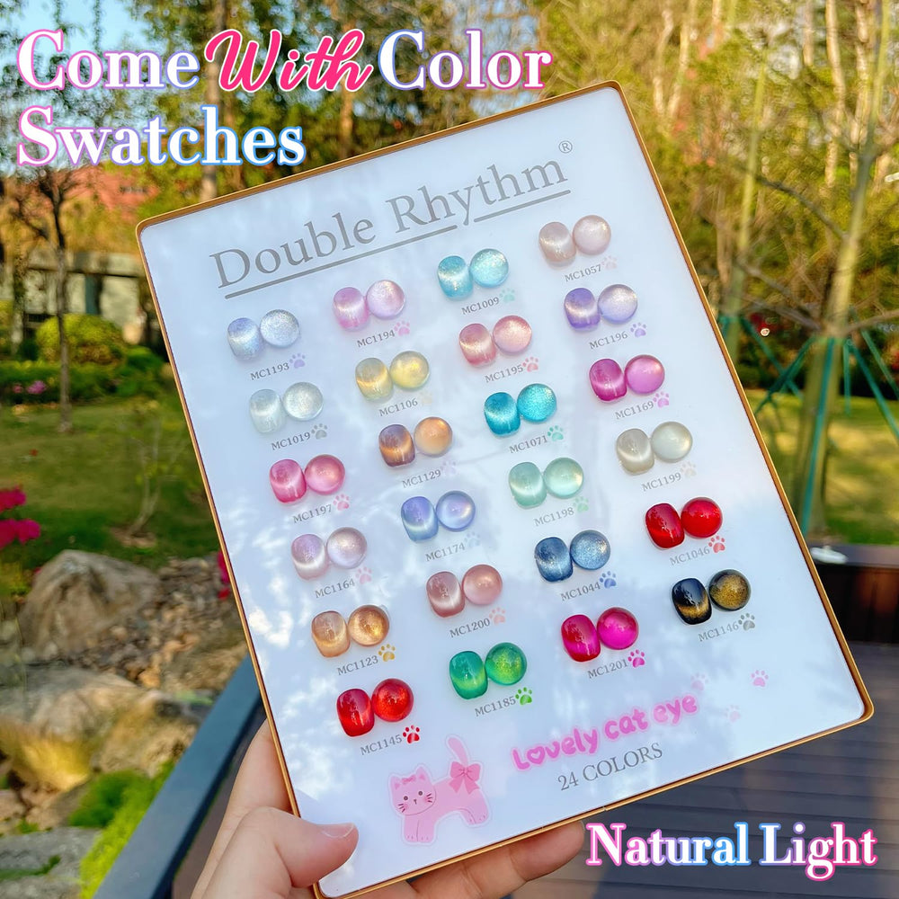 Double Rhythm full color spread of 24 shades offering versatile choices