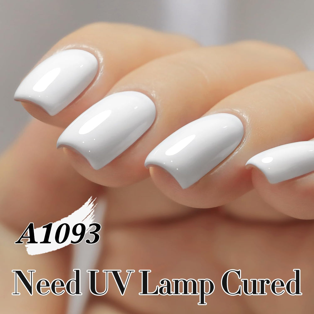 Double Rhythm gel applied on a model nail, shows opaque sheer effect