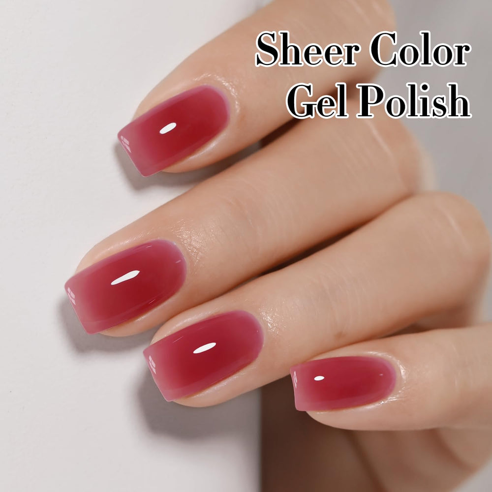 Double Rhythm gel polish curing under UV lamp demonstrating fast curing and durable finish