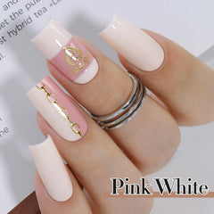 Double Rhythm gel polish on nails in studio lighting showing glossy finish