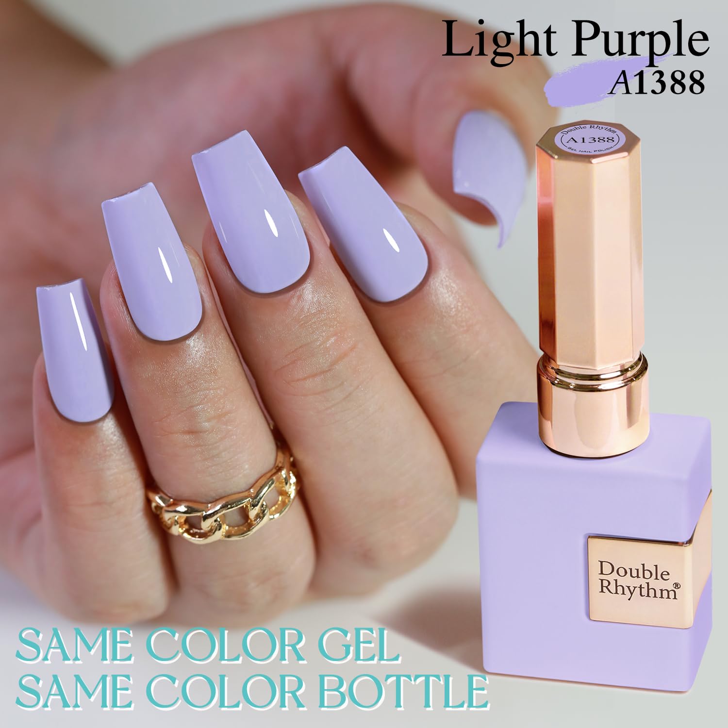 Double Rhythm gel texture close-up highlighting even pigment and buildability