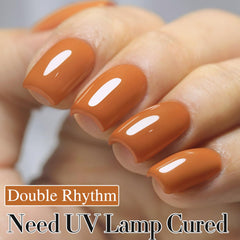 Double Rhythm gel texture swatch illustrating buildable translucent finish benefit