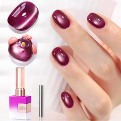 Double Rhythm bottle front view shows glass purple color and brand clarity