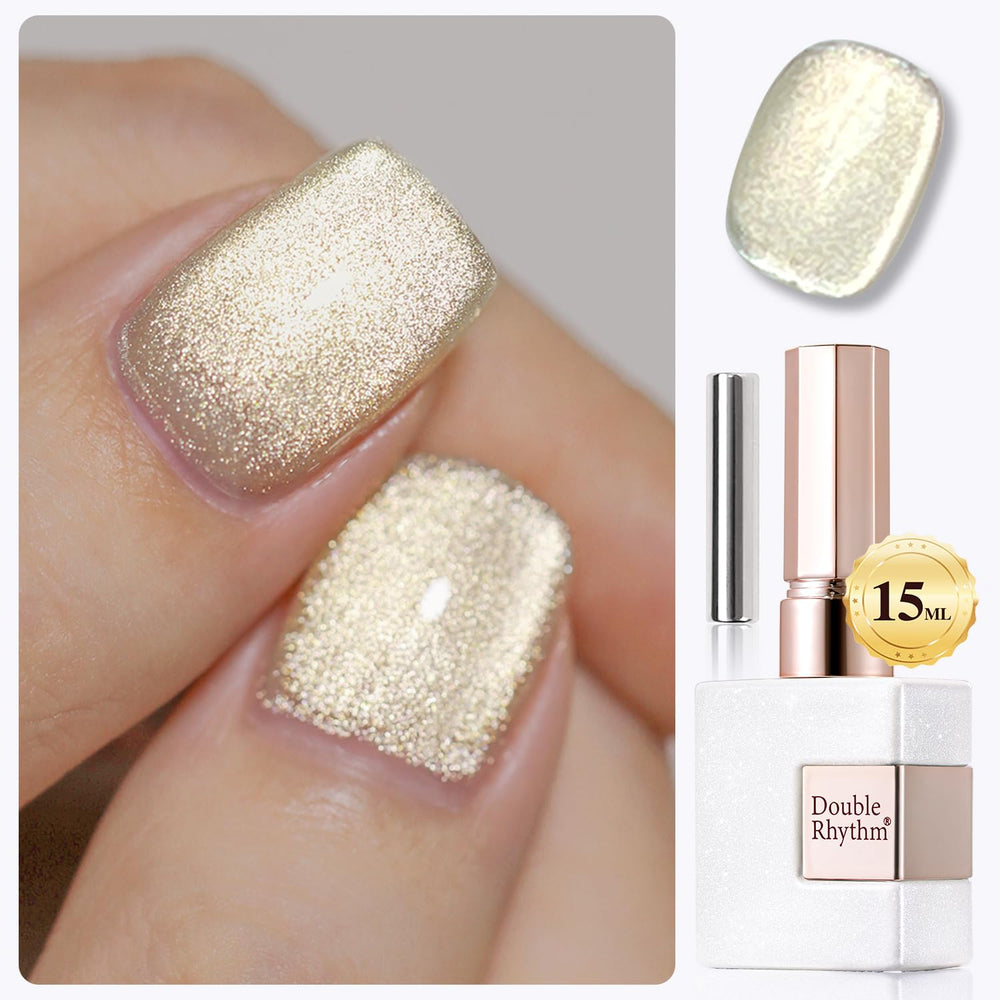Double Rhythm gold bottle front view showing label and 15ml size for easy identification