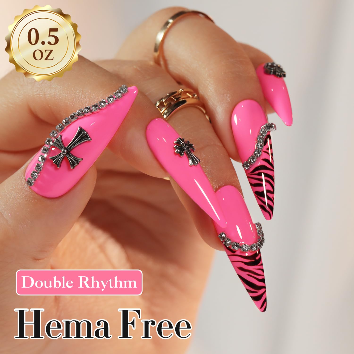 Double Rhythm gold-handle cap detail demonstrating comfortable grip and premium finish